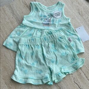 NEW 🆕 Disney Stitch Mint Green 2-Piece Baby Outfit 3-6 months
